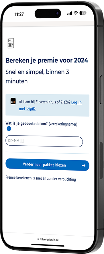 Bereken zorgpremie bij Zilveren kruis